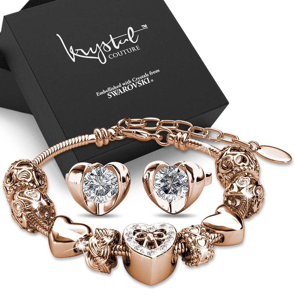 Boxed Sweetheart Set Embellished with Swarovski¬¨√Ü Crystals
In Rose Gold - Brilliant Co