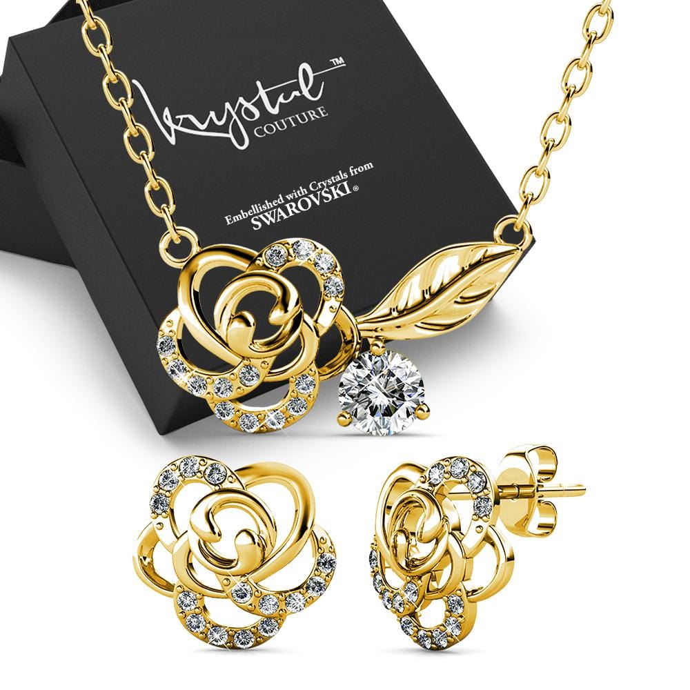 Boxed Rose Petal Set Embellished with Swarovski¬¨√Ü Crystals
In Gold - Brilliant Co