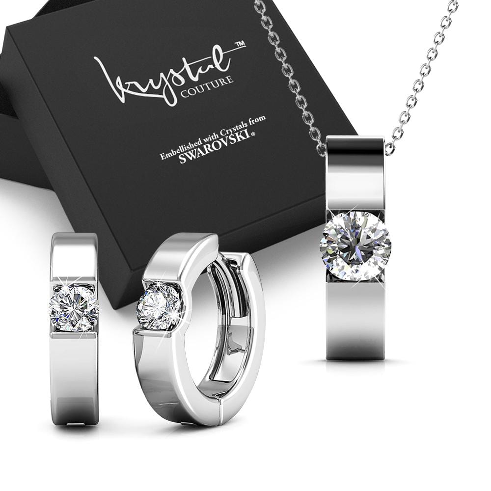 Boxed Shine Bright Set Embellished with Swarovski¬¨√Ü Crystals
In White Gold - Brilliant Co