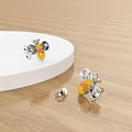 Boxed Bumblebee Crystal Set Embellished with Clear Czech Preciosa Crystals in Yellow - Brilliant Co