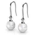 Boxed 2 Pairs Magnificent Pearl Hook Earrings Set‚àö√§Embellished with Swarovski¬¨√Ü Crystal Iridescent Tahitian Look Pearls in White Gold - Brilliant Co