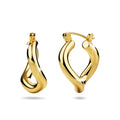 Boxed 2 Pairs of Precious Sparkling Titanium Earrings Set in Gold