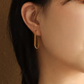 Boxed 2 Pairs of Chic Titanium Earrings Set in Gold