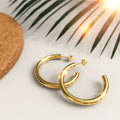 Boxed 3 Pairs of Erica Titanium Earrings Set in Gold