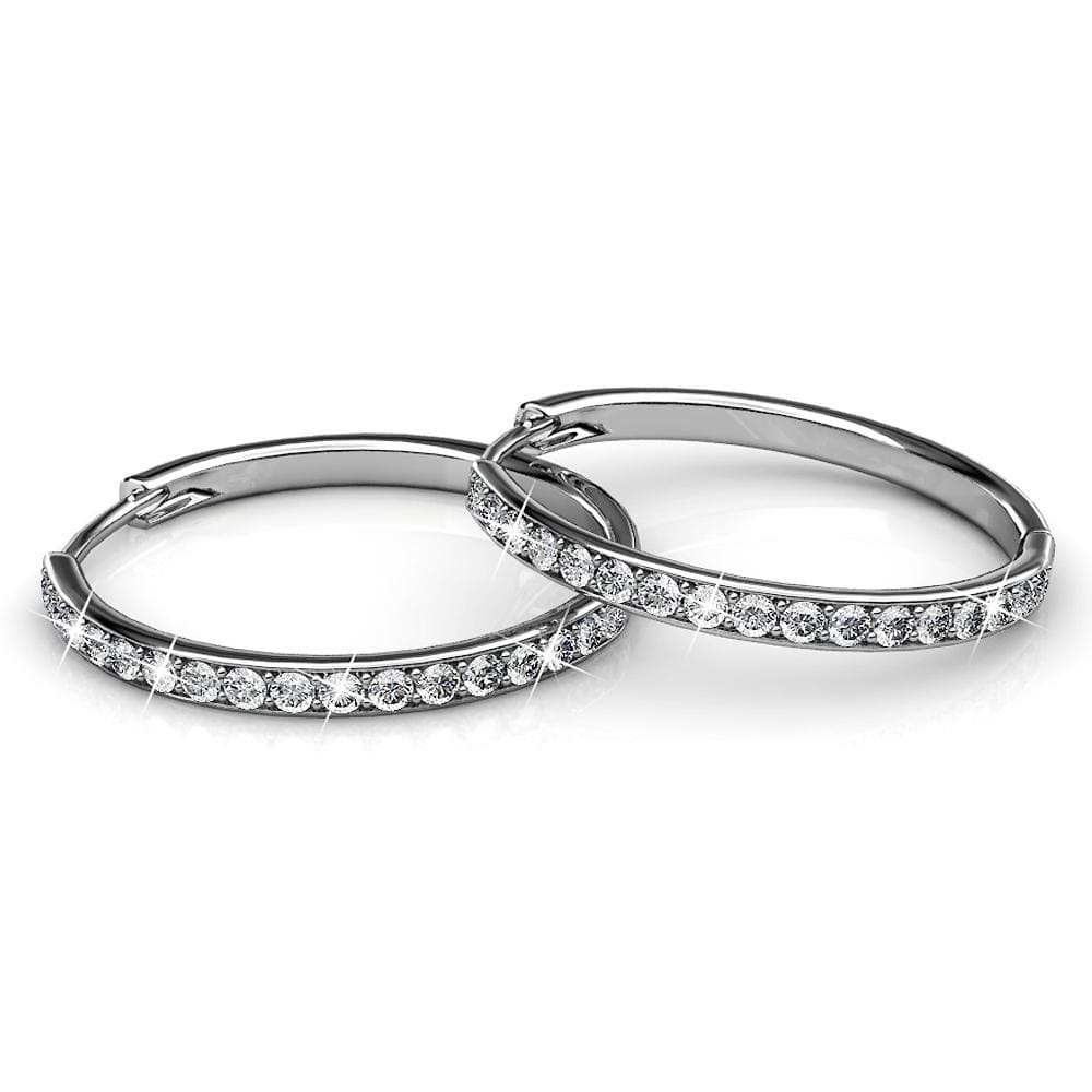 Boxed Bangle and Earrings Set Embellished with Swarovski® crystals