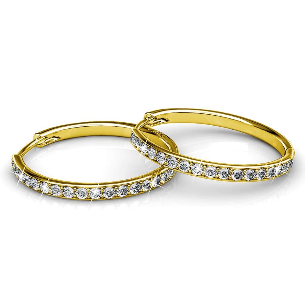 Boxed Bangle and Earrings Set Embellished with Swarovski® Crystals