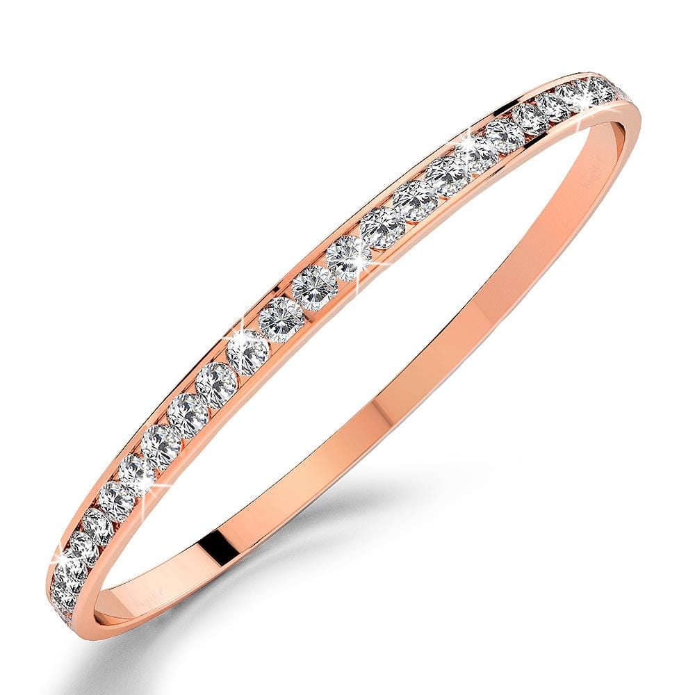 Boxed 3pc 360 Classic Bangle Set Embellished with Swarovski® crystals