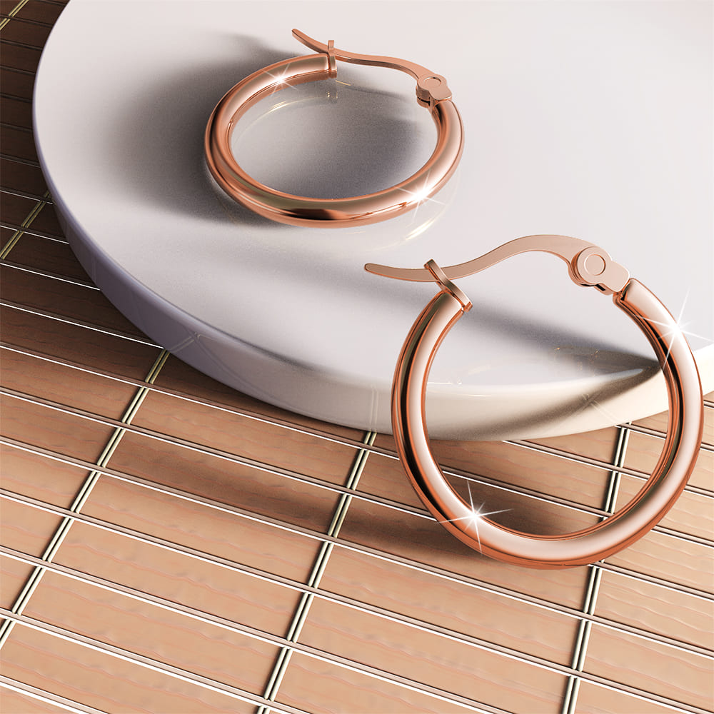 Boxed Forever Need Bangle and Earrings Set in Rose Gold