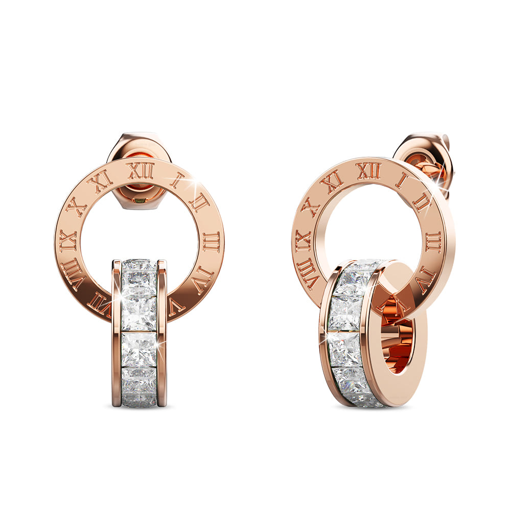 Boxed Sparkles To-Go Earrings and Bracelet Set in Rose Gold