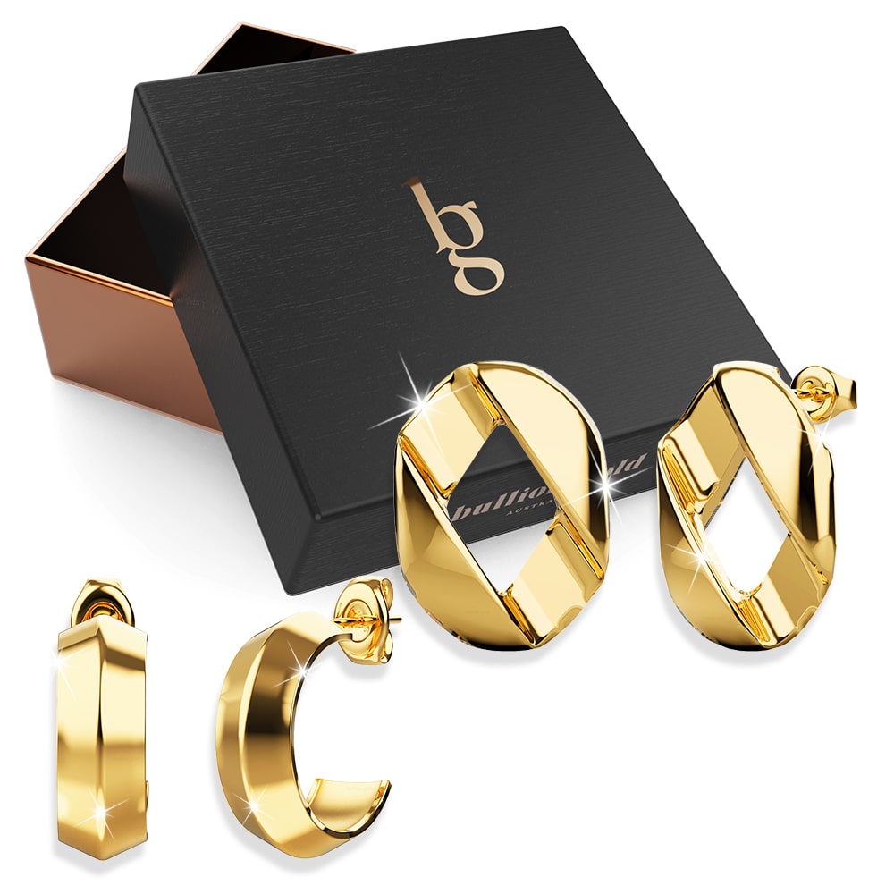 Boxed All About Gold 2 Piece Earring Set 