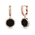 Boxed Bullion Gold Elite watch and Earrings Set Embellished with Crystals in Rose Gold and Black