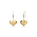 Boxed Golden Heart Earrings and Bracelet Set