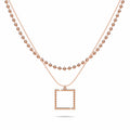 Boxed Daily Stack Necklace and Earrings Set In Rose Gold