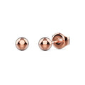 Boxed Back to Basic 3 Pair Stud Earrings Set in Rose Gold