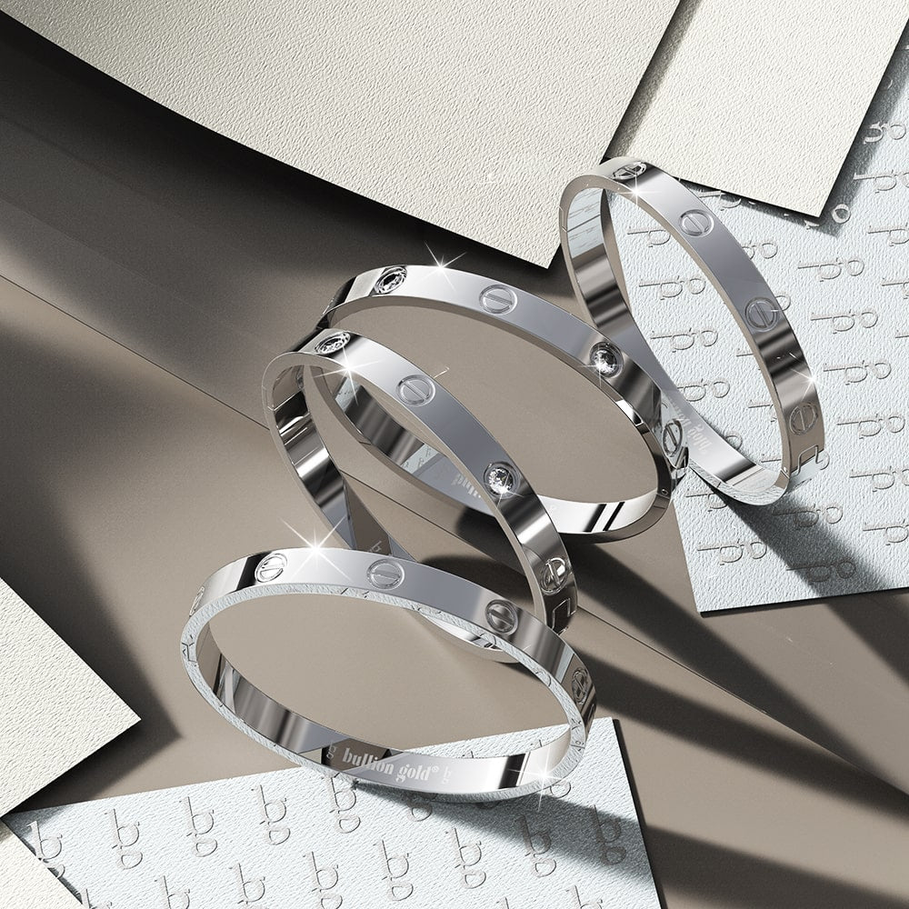 Boxed Carrie 3 Pc Tri-Tone Bangle Set