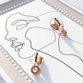 Boxed Glimps of Charm Bracelet and Earrings Set in Rose Gold