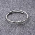 Boxed Heart Motif Charmed 2 Pc Bangle in Rose and White Gold