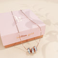 Boxed Born to Dazzle Necklace and Earrings Set in Rose Gold