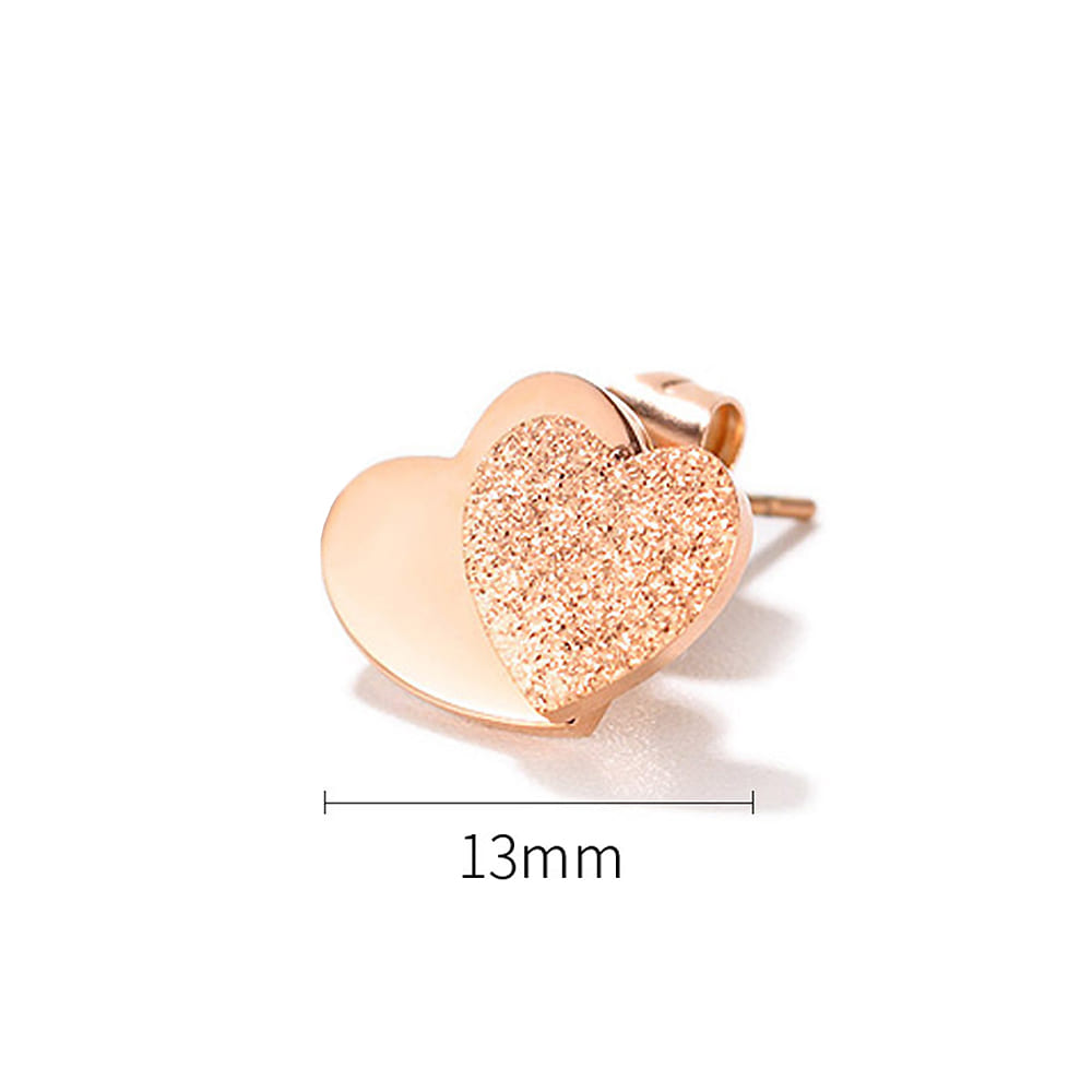 Boxed Beauty with Love Earrings and Bangle Set in Rose Gold