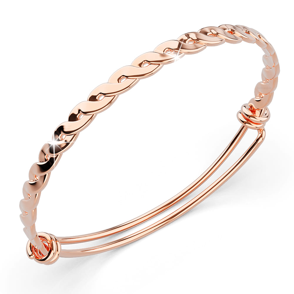 Boxed Capture of Beauty Bangle and Earrings Set in Rose Gold