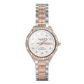 Boxed Krystal Couture Lustrous Dual Tone Watch With Ring Set Embellished With Swarovski¬Æ crystals