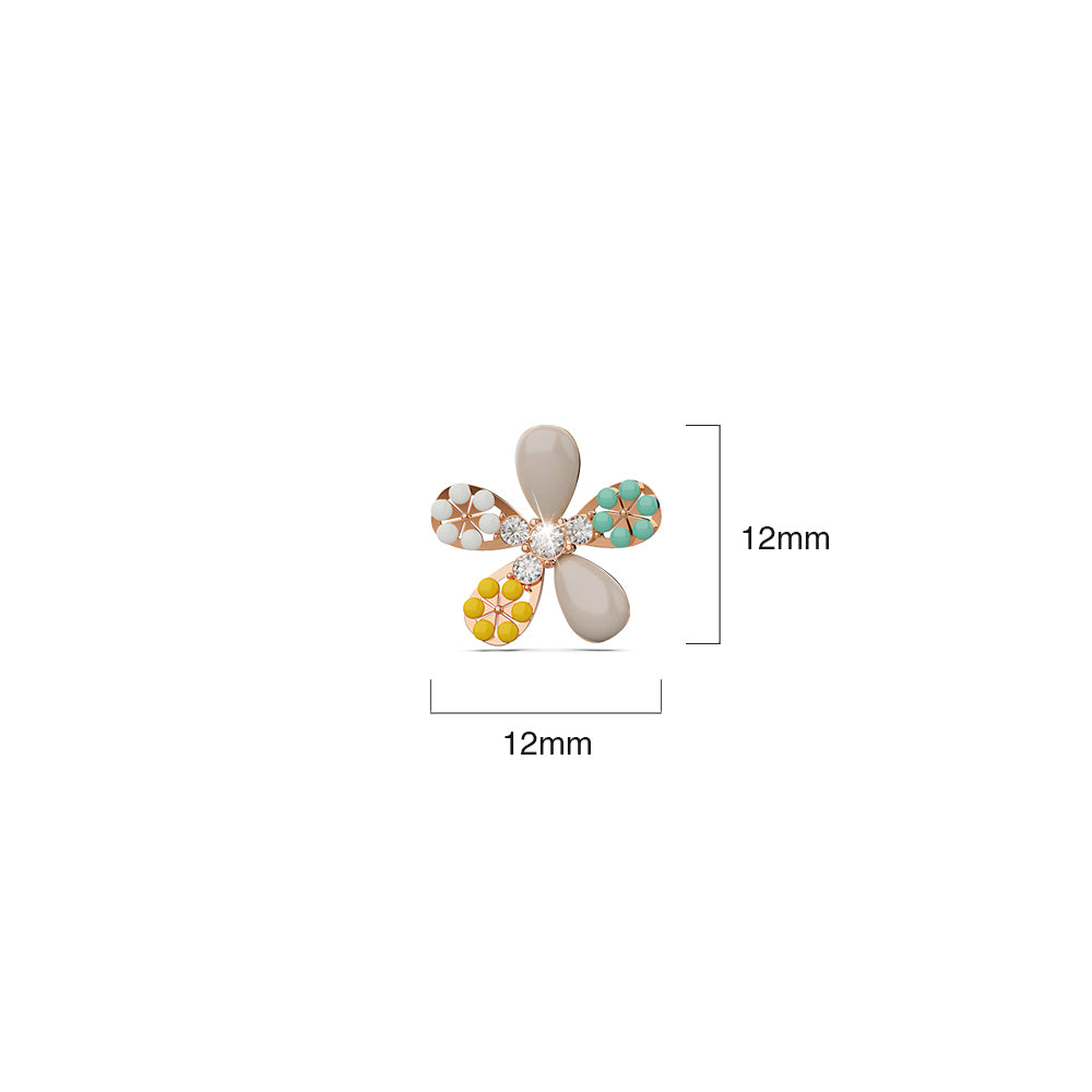 Boxed All in Bloom 3 Pc Earrings Set Embellished with Swarovski® Crystals In Rose Gold
