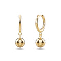 Boxed 3 Pairs of Gold Orb Earrings Set.