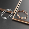 Boxed Delilah Choker Necklace and Cuff Bangle In White Gold