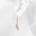 Boxed Royal Tassels & Rose Gold Stainless Steel Bangle Set
