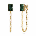 Boxed Chain Earrings & Necklace Set In Gold
