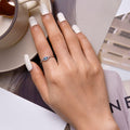 Silver Blue Charm Bracelet & Third Eye Ring Set