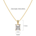 Boxed Crystal Clear Zircon Rectangular Necklace and Earrings Set