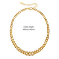 Boxed Odell Gold Cuban Chain Necklace and Hoops Earring Set