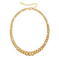 Boxed Odell Gold Cuban Chain Necklace and Hoops Earring Set
