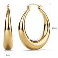 Boxed 3 Pairs of Csilla Gold Dome Hoop Earrings Set