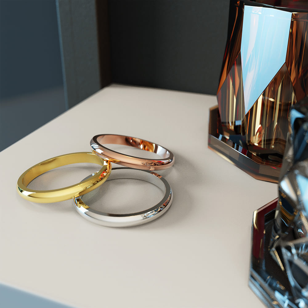 set of 5 stack rings, solid bronze ring, geometric... Boxed 2 Pieces Stacker Ring in Gold