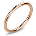 Boxed Classic Tubular and Slim Silhouette Rose Rings in Rose Gold
