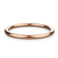 Boxed Classic Tubular and Slim Silhouette Rose Rings in Rose Gold