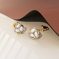 Boxed 3 Pairs Tiara Gold Stud Earrings Set