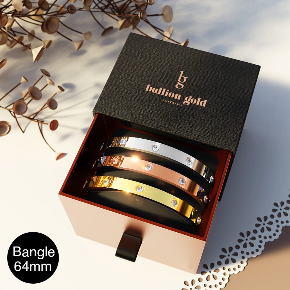 Bangle Set Box Set Boxed Cecelia 3 Pc Tri-Tone Bangle Set