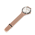 Krystal Couture Geometric Mineral Glass Feat Swarovski¬¨√Ü Crystal Watch Rose Gold White - Brilliant Co