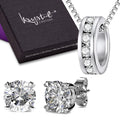 Boxed Necklace and Earrings Set Embellished with Swarovski crystals - Brilliant Co