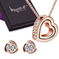 Boxed Necklace and Earrings Set Embellished with Swarovski crystals - Brilliant Co