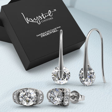 Boxed Set Of 2 Earrings Embellished with SWAROVSKI® Crystals