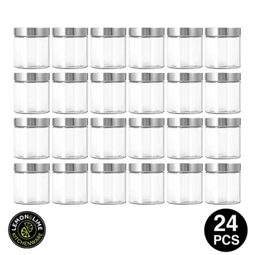 Lemon & Lime 830ML ALTO GLASS JAR STAINLESS STEEL LID 24PCS