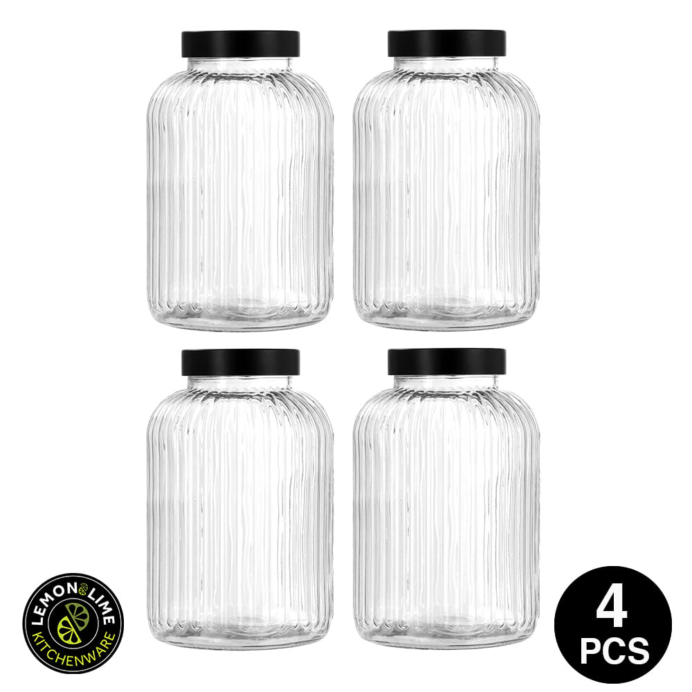 Lemon & Lime 4L BROOKLYN GLASS JAR 4PC