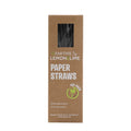 Lemon & Lime ECO PAPER STRAWS 20CM BLACK 100PK IN PDQ