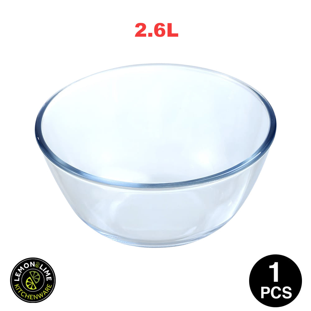 Lemon & Lime YORKSHIRE GLASS MIXING BOWL 2.6L 22.5X22.5X11CM 