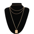 Multilayer 4 Piece Large Trendy Flower Pendant Layering Gold Necklace - Brilliant Co