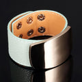 Genuine Cow Leather Wrap Bracelet With 18K Gold Buckle